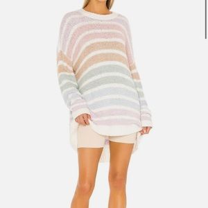 Show Me Your MuMu Flurry Sweater In Powder Stripe